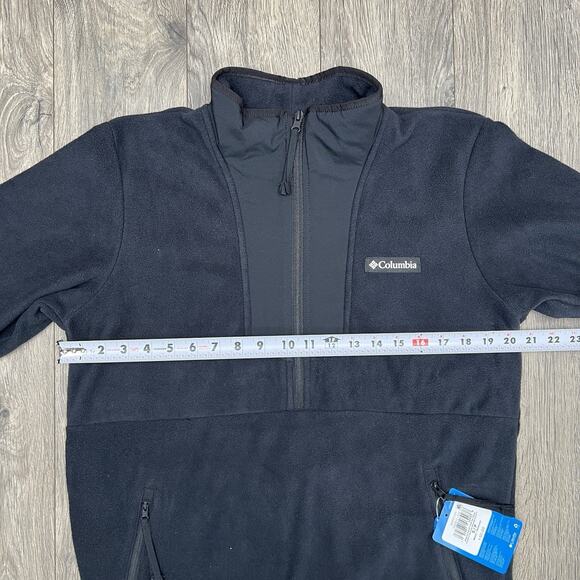 Columbia 1/2 Fleece Sweater Size Small Mens Black Sequoia Grove $60 - Picture 5 of 16
